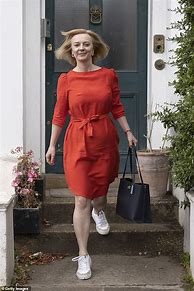 Image result for Liz Truss Red Summer Dress