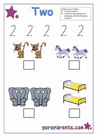 Image result for Number 2 Worksheet for Preschool Numer 1