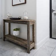 Image result for Rustic Wood Console Table