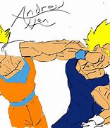 Image result for Goku and Vegeta Punchin