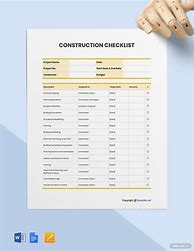 Image result for General Contractor Checklist Template