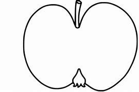 Image result for Half Apple Drawing