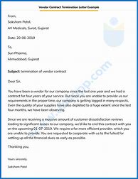 Image result for Vendor Contract Termination Letter