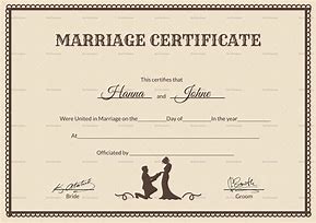 Image result for Marriage Certificate Cover