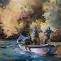 Image result for Man Fishing Painting