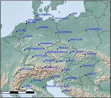 Image result for Terrain Map of Central Europe