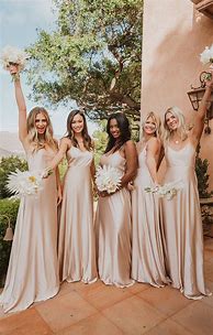 Image result for Champagne Bridesmaid Modest Dress