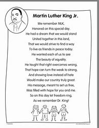Image result for Martin Luther King Jr Poem for Kids