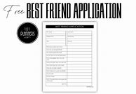 Image result for Best Friend Application Form