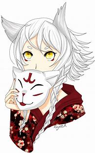 Image result for Kitsune Mask Anime Boy PFP