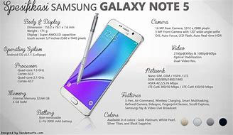 Image result for Samsung Galaxy Note 5 Spec