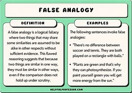 Image result for False Analogy Examples