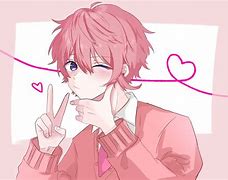 Image result for Cute Anime Boy with Pink Hair