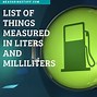 Image result for Stuff Measured in Liters
