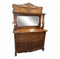 Image result for Antique Tall Sideboard with Mirror