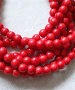 Image result for Red Round Howlite Beads