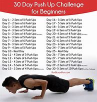 Image result for Push-Up Challenge 30-Day Chart