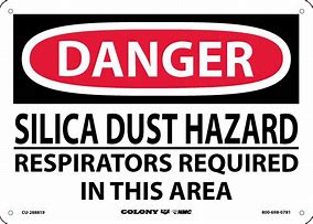 Image result for Silica Hazard Sign