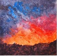 Image result for Galaxy Night Sky Painting