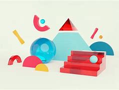 Image result for 3D Geometric Shapes Composition