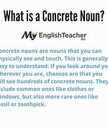 Image result for concrete noun