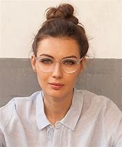 Image result for Round Eyeglasses with Frame Black