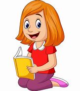 Image result for Cartoon Girl Reading Book Clip Art