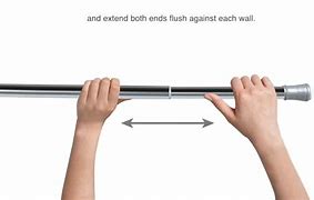 Image result for Adjustable Tension Curtain Rod