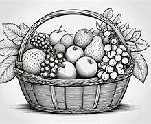 Image result for Apple Basket Coloring Page