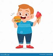 Image result for Overweight Children Eating Junk Food Cartoon