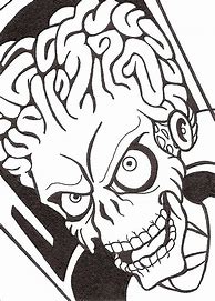 Image result for Mars Attacks Sketch