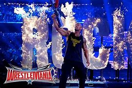 Image result for WrestleMania 30 The Rock Fire