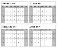 Image result for Calendar February April
