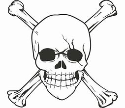 Image result for Pirate Skull and Crossbones Bandana Coloring Pages