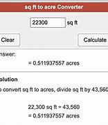 Image result for Square Feet to Acres Chart