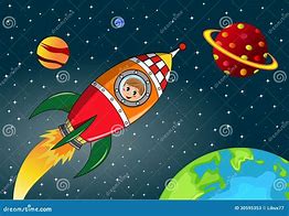 Image result for Kid Flying a Rocket