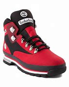 Image result for Black and Red Timberland Boots