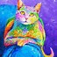 Image result for Colorful Cat Art
