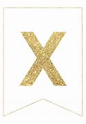 Image result for Glamour Gold Letter X