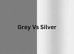 Image result for Gray vs Silver Vd Grey