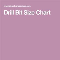 Image result for Center Drill Bit Size Chart