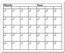 Image result for Blank 35 Day Calendar Printable