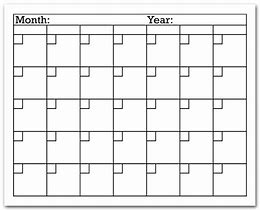 Image result for Free Blank 40-Day Calendar