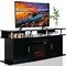 Image result for Black Fireplace TV Stand with Sound Bar