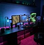 Image result for Gaming Setup LED Lights Desk