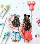 Image result for 2 Best Friends Drawing