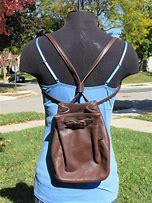 Image result for Leather Sling Backpack Purses for Women