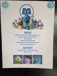 Image result for Monsters Inc Movie Night