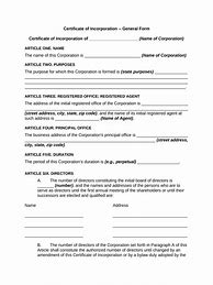 Image result for Incorporation Documents