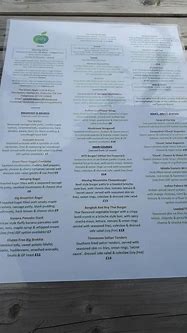 Image result for The Green Apple's Menus